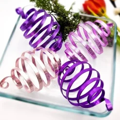 Ostereier Dekoeier für den Osterstrauß 4er Set, verschiedene Farbkombis, Aluband