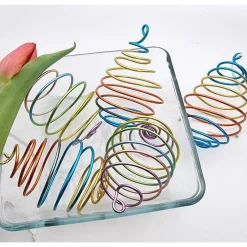 Ostereier Dekoeier für den Osterstrauß 5er Set, verschiedene Farbkombis, Aludraht