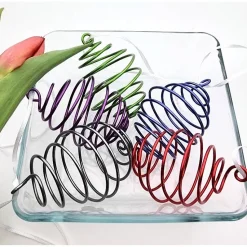 Ostereier Dekoeier für den Osterstrauß 5er Set, verschiedene Farbkombis, Aludraht