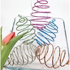 Ostereier Dekoeier für den Osterstrauß 5er Set, verschiedene Farbkombis, Aludraht