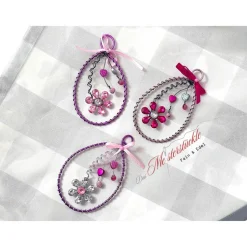 Ostereier Gänseei groß Drahtei Beerenfarben handgemacht