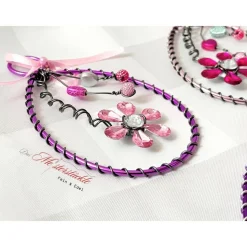 Ostereier Gänseei groß Drahtei Beerenfarben handgemacht