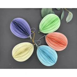 Ostereier in Pastellfarben Wabeneier Osterschmuck Osterdeko