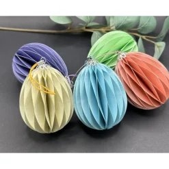 Ostereier in Pastellfarben Wabeneier Osterschmuck Osterdeko