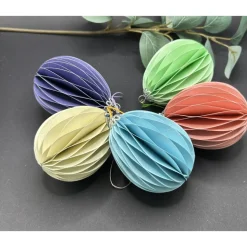 Ostereier in Pastellfarben Wabeneier Osterschmuck Osterdeko