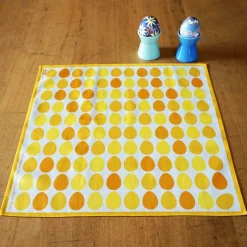 OSTEREIER Ostern Platzdeckchen Stoffservietten, nachhaltige Geschenkverpackung