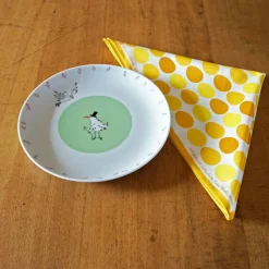 OSTEREIER Ostern Platzdeckchen Stoffservietten, nachhaltige Geschenkverpackung