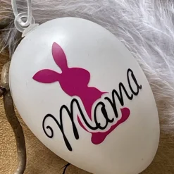 Ostereier personalisiert mit Wunschname & Hase in Wunschfarbe – Einzigartige Osterdeko