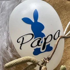 Ostereier personalisiert mit Wunschname & Hase in Wunschfarbe – Einzigartige Osterdeko