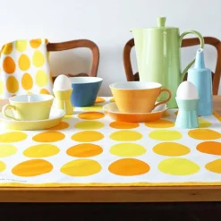 OSTEREIER TISCHLÄUFER Platzdeckchen aus Bio-Baumwolle