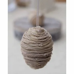 OSTEREIER*DEKO*VINTAGESTIL*LANDHAUSSTIL*WEISS/BEIGE*JUTEBAND/SPITZE