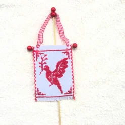 Osterfahne, Osterlamm Fahne, Tischdekoration, Osterschmuck religiös Handarbeit