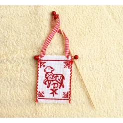 Osterfahne, Osterlamm Fahne, Tischdekoration, Osterschmuck religiös Handarbeit