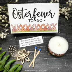 Osterfeuer to go - Osterkerze - Ostergeschenk, Mitbringsel, Ostern, Gastgeschenk, Osterfeuer, Osterdeko, personalisert