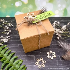 Osterfeuer to go Kerze mit Schriftzug wahlweise mit Lindt Schokohase - Ostergeschenk, Mitbringsel, Ostern, Gastgeschenk