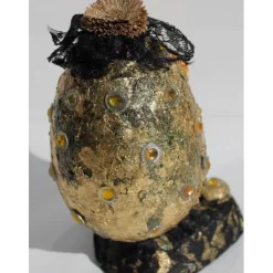 Osterfigur GOLDIE EIERMEIER witziges Ostergeschenk kleine Skulptur Deko-Ei Künstler-Ei Osterei