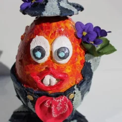 Osterfigur JEANO EIERMEIER Ostergeschenk Figur Ei Künstler-Ei Osterei Geldgeschenk Handbearbeitetes Unikat