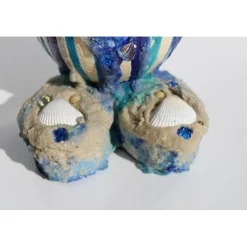 Osterfigur SHELLY EIERMEIER witziges Ostergeschenk kleine Skulptur Deko-Ei Künstler-Ei Osterei Muscheln