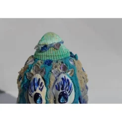 Osterfigur SHELLY EIERMEIER witziges Ostergeschenk kleine Skulptur Deko-Ei Künstler-Ei Osterei Muscheln