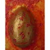Ostergeschenk GOLDEN EI ;) abstraktes Dekoei auf einem Keilrahmen witzige Wanddeko Künstler-Ei  abstrakte Kunst