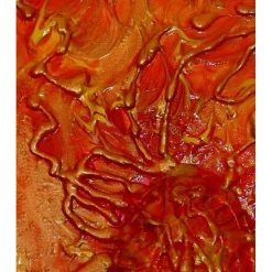 Ostergeschenk OSTERFEUER abstraktes Dekoei auf einem Keilrahmen witzige Wanddeko Künstler-Ei  abstrakte Kunst