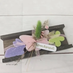 Ostergeschenk Schafmilchseifen in Holzverpackung Ostergruß Schmetterling ROSA