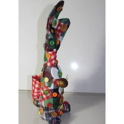 Ostergeschenk SCOTTY handgefertigte Künstler-Figur Osterdeko Geldgeschenk für Karomuster-Fans :)