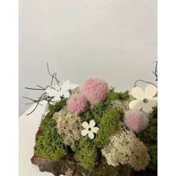 Ostergesteck auf einer Baumrinde