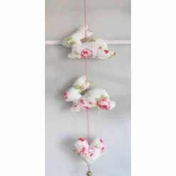 Ostergirlande, Girlande mit Hasen und Herz, Fensterdeko, Osterdeko