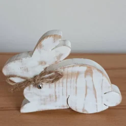 Osterhase *1 cm* aus Fichtenholz gesägt im Shabby-Look kaufen
