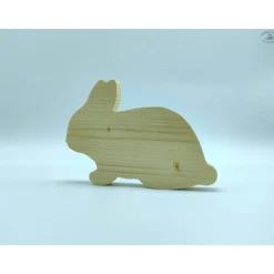 Osterhase aus Holz / Hase / natur oder metallic