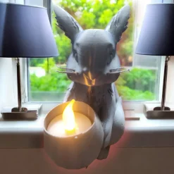 Osterhase aus PLA mit LED Teelichthalter – 3D gedruckte Deko, bemalbar & nachhaltig