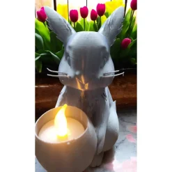 Osterhase aus PLA mit LED Teelichthalter – 3D gedruckte Deko, bemalbar & nachhaltig