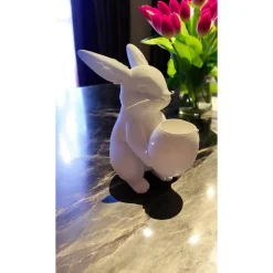 Osterhase aus PLA mit LED Teelichthalter – 3D gedruckte Deko, bemalbar & nachhaltig