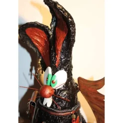 Osterhase DARK ANGELINO handgefertigte Künstler-Figur Osterdeko Geschenk für Gothic-Fans Geldgeschenk