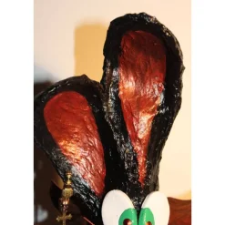 Osterhase DARK ANGELINO handgefertigte Künstler-Figur Osterdeko Geschenk für Gothic-Fans Geldgeschenk