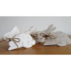 Osterhase 3er-Set *1,5 cm* aus Fichtenholz gesägt im Shabby-Look kaufen