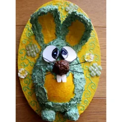 Osterhase FRÜHLINGS-HÄSCHEN Ostergeschenk für die Wand Osterdekoration Hase für die Wand auf Keilrahmen