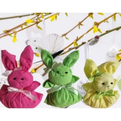 Osterhase Geschenk/Mitbringsel aus Spültuch 3 Stück originell nachhaltig l