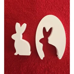 Osterhase im Osterei - Aufsteller - Osterdekoration - Zweiteilig -