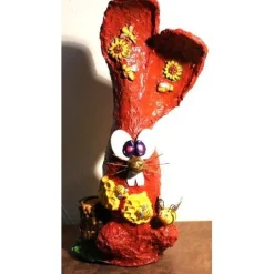 Osterhase IMKER handgefertigte Künstler-Figur Osterdeko Geschenk zu Ostern Geldgeschenk