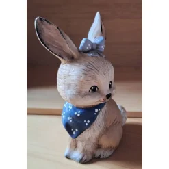 Osterhase Keramik  Ostern  Unikat  Hase mit Tuch