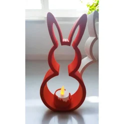 Osterhase mit LED Teelichthalter aus PLA – Nachhaltige Osterdeko, 22 cm hoch