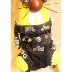 Osterhase MOTORRAD-HASERL handgefertigte Künstler-Figur Osterdeko Geschenk für Motorradfans Geldgeschenk