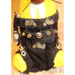 Osterhase MOTORRAD-HASERL handgefertigte Künstler-Figur Osterdeko Geschenk für Motorradfans Geldgeschenk