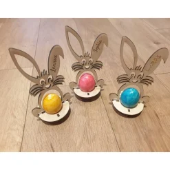 Osterhase, Osterdekoration, Halter für Überraschungsei oder Osterei, Ostergeschenk, Eierhalter, Geschenk Ostern, Bausatz