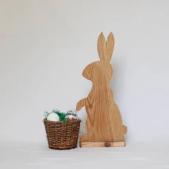 Osterhase, Ostergeschenk, Osterdekoration, Holzhasen, Osterhasen aus Holz,