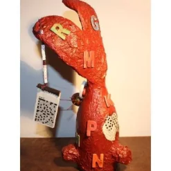 Osterhase RÄTSELHASE handgefertigte Künstler-Figur Osterdeko Geschenk für Rätselfreunde Geldgeschenk