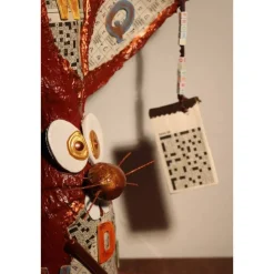 Osterhase RÄTSELHASE handgefertigte Künstler-Figur Osterdeko Geschenk für Rätselfreunde Geldgeschenk