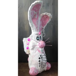 Osterhase SCHNEEHASERL handgefertigte Künstler-Figur Osterdeko Geldgeschenk zu Ostern Osterhase Frühlingsdekoration